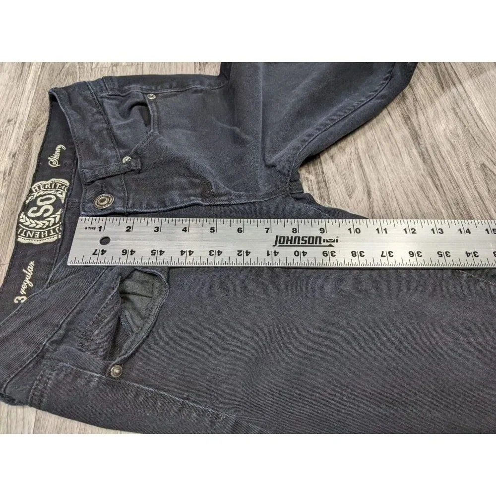 (3/$35) SO Juniors Size 3‎ Regular Skinny Embroidered Pockets Black Denim Jeans